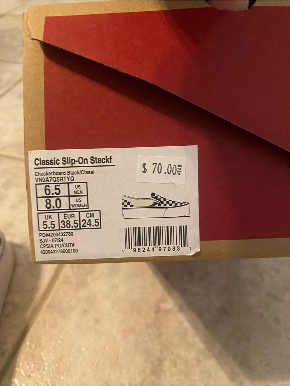 Checkerboard Vans - Picture 3 of 4